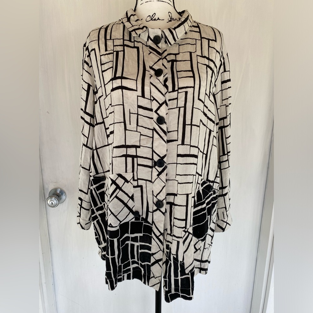 JOHN MARK long sleeve oversized blouse